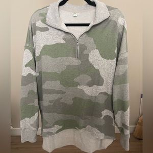 Aerie small army high low sweater half zip
